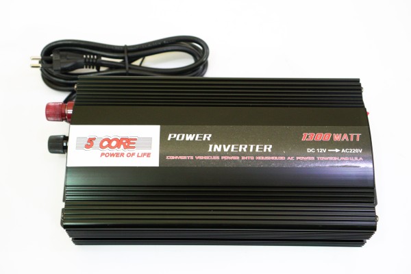 Інвертор 12 220в 1300Вт із зарядкою акумулятора 5 Core