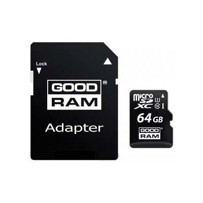 Карта пам'яті microSDXC 64Gb GoodRam (UHS-1) + Adapter SD
