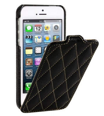 Чохол для iPhone 5 VettiCraft Slim Flip Diamond Black