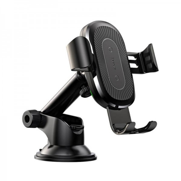 Холдер Baseus Wireless Fast Charger Gravity Car Mount (osculum type) (WXYL-A01) Black