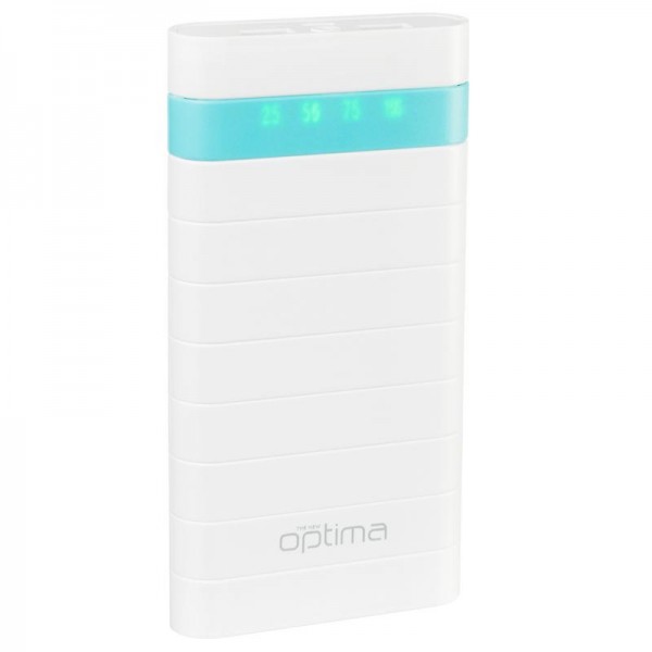 Дополнительная батарея Optima Promo Series OP-20 20000mAh (Out 10200mAh) White/Blue