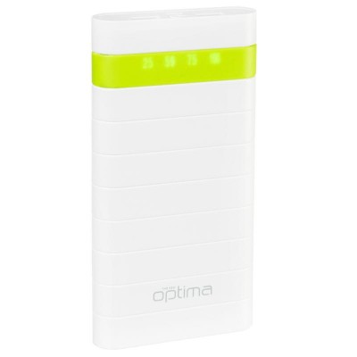Дополнительная батарея Optima Promo Series OP-20 20000mAh (Out 10200mAh) White/Green