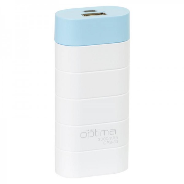 Дополнительная батарея Optima Promo Series OP-3 3000mAh (Out 1600mAh) White/Blue
