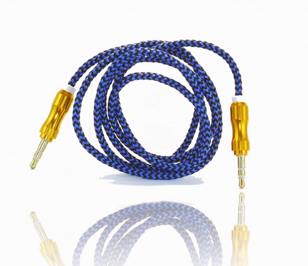 Аудио кабель в тканевой оплетки 1 метр
