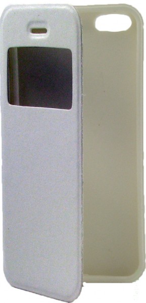 Чехол книжка с окошком для Lenovo A5000 White
