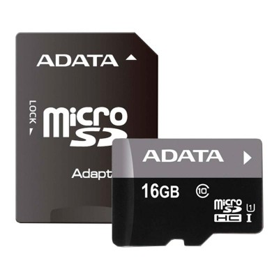 Карта памяти microSDHC 16Gb Adata Premier (50Mb/s) (UHS-1) + Adapter SD