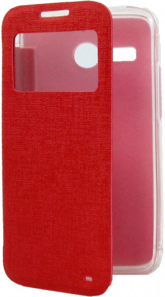 Чехол книжка с окошком для Lenovo S60 Red