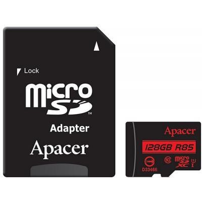 Карта памяти microSDXC 128Gb Apacer (85Mb/s) (UHS-1) + Adapter SD