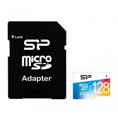 Карта памяти microSDXC 128Gb SiliconPower Elite (UHS-1) + Adapter SD