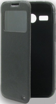 Чехол книжка с окошком для Samsung G350 Black
