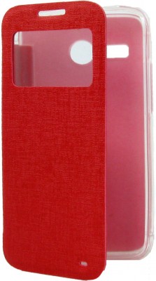 Чехол книжка с окошком для Samsung G350 Red