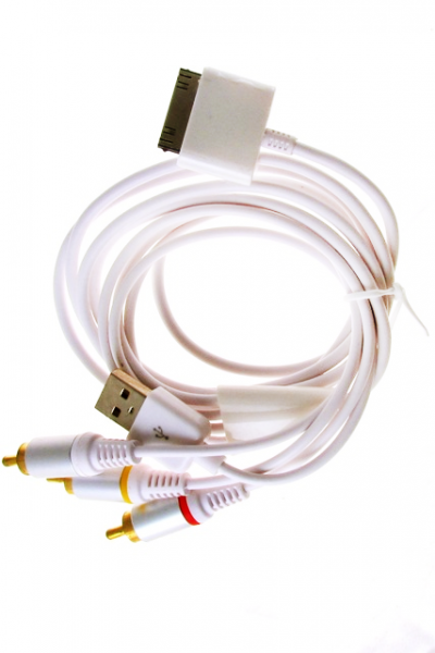 Видео AV кабель + USB для iPhone/ iPad
