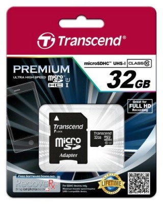 Карта пам'яті Transcend MicroSDHC UHS-I 32 GB Class 10