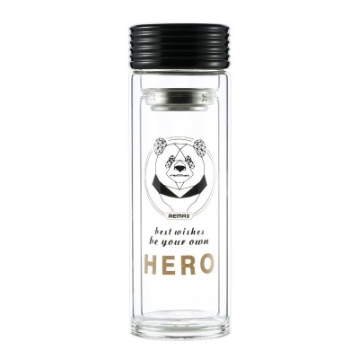 Remax (OR) RT-CUP-58 Hero Series Glass Cup (300ml) Black (Бутылка для воды)