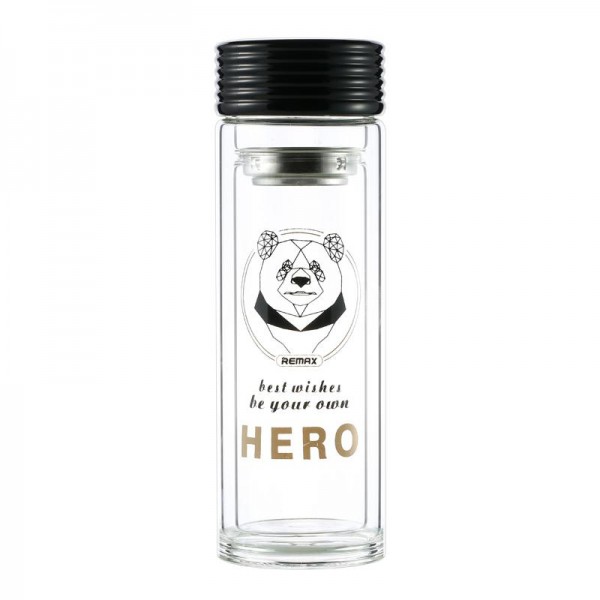 Remax (OR) RT-CUP-58 Hero Series Glass Cup (300ml) Black (Бутылка для воды)
