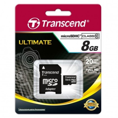 Карта пам'яті Transcend MicroSDHC 8GB Class 10