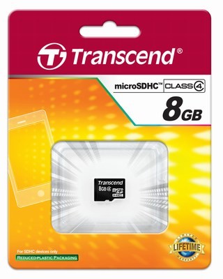 Карта памяти Transcend microSDHC 8GB Class 4