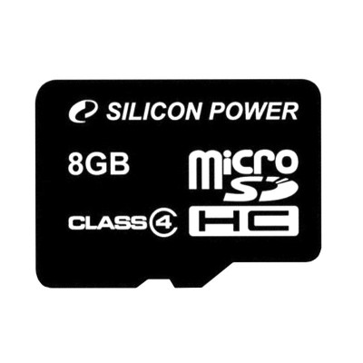 Карта памяти microSDHC 8Gb SiliconPower (class 4)