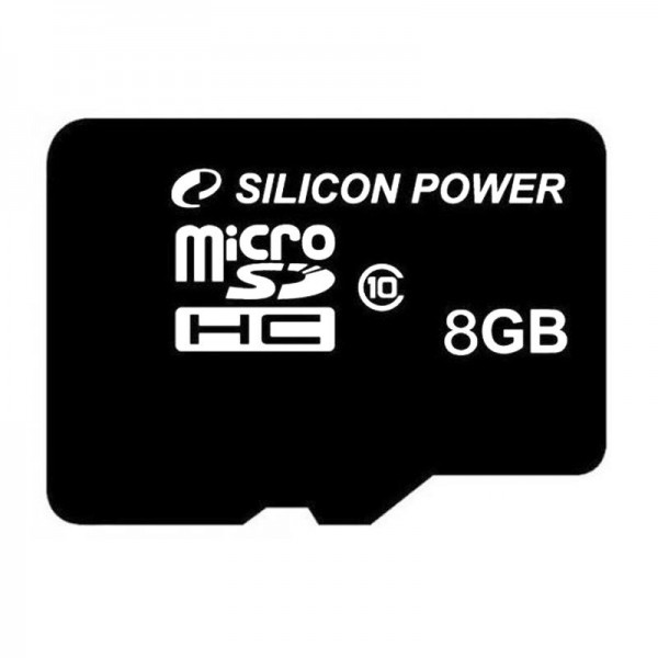 Карта памяти microSDHC 8Gb SiliconPower (class 10)