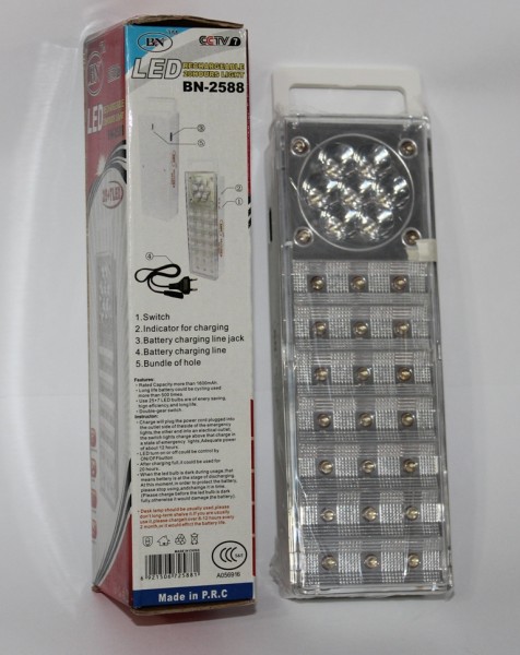Светодиодная лампа с аккумулятором 25+7 LED