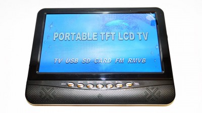Портативный телевизор 9.5 дюймов USB SD FM Аккумулятор