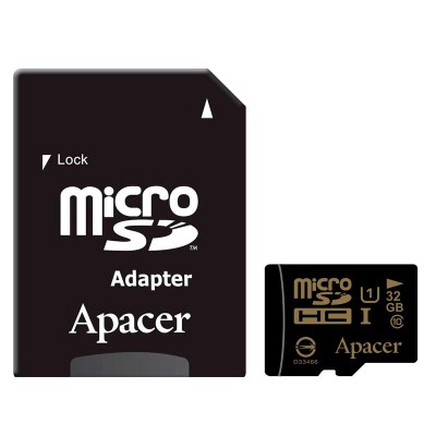 Карта памяти microSDHC 32Gb Apacer (UHS-1) + Adapter SD