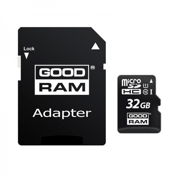 Карта памяти microSDHC 32Gb GoodRam (UHS-1) + Adapter SD