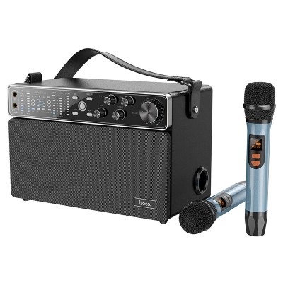 Професійна Bluetooth колонка з двома бездротовими мікрофонами Hoco BS50 Chanter