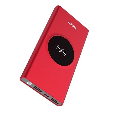 Дополнительная батарея Hoco J37 Wisdom (Wireless Charger) (10000mAh) Red