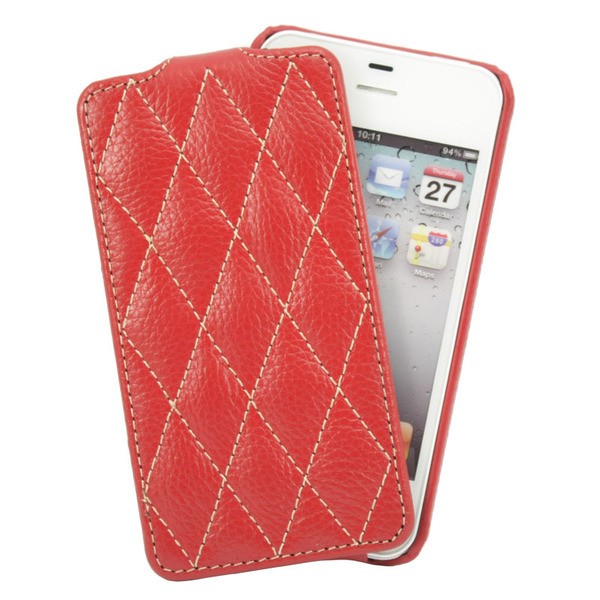 Чехол для iPhone 4S VettiCraft Slim Flip Diamond Red