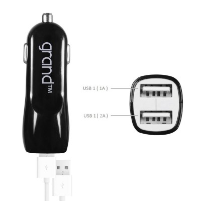 Автомобільний зарядний Grand 2 USB